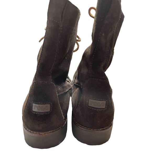 Men’s Ralph Lauren Polo Ranger Brown Suede Boots Shoes Distressed 8D Style 14557 - Picture 7 of 12